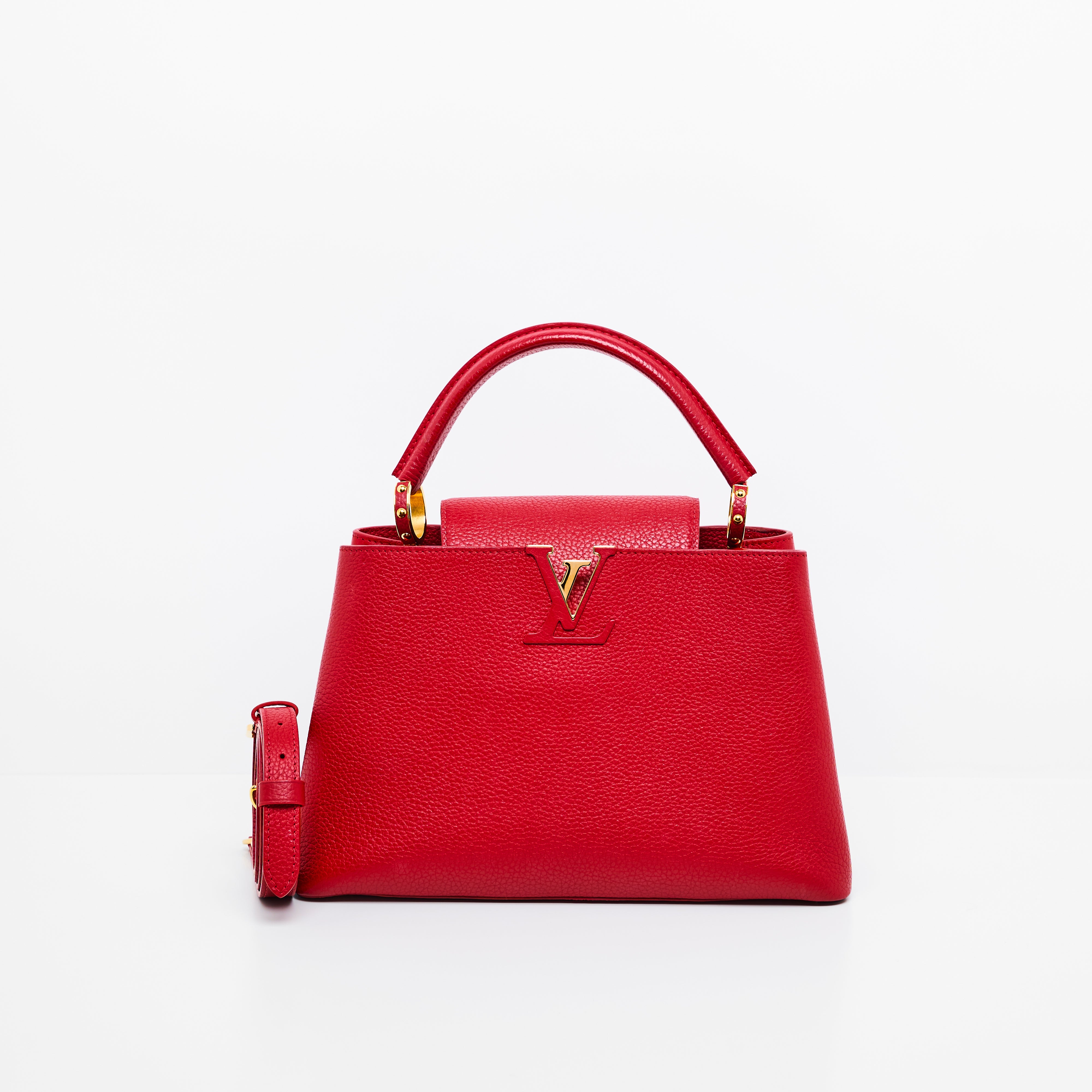 LV Capucines MM in Red