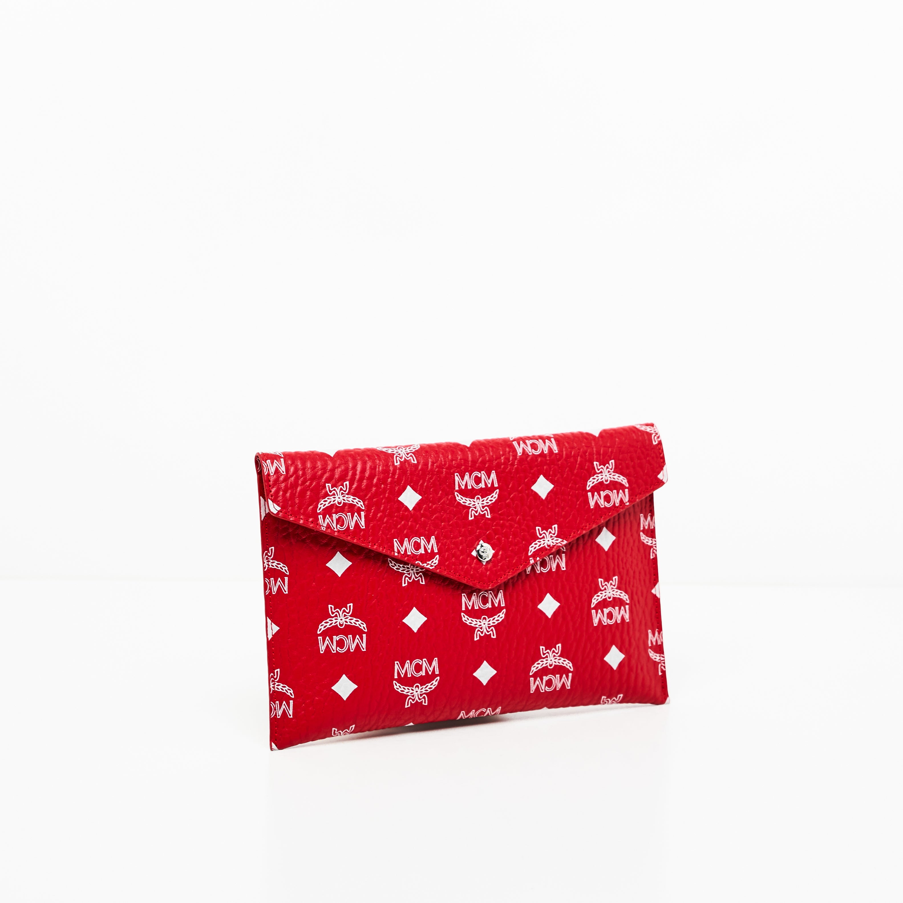 MCM Red newest Envelope Pouch