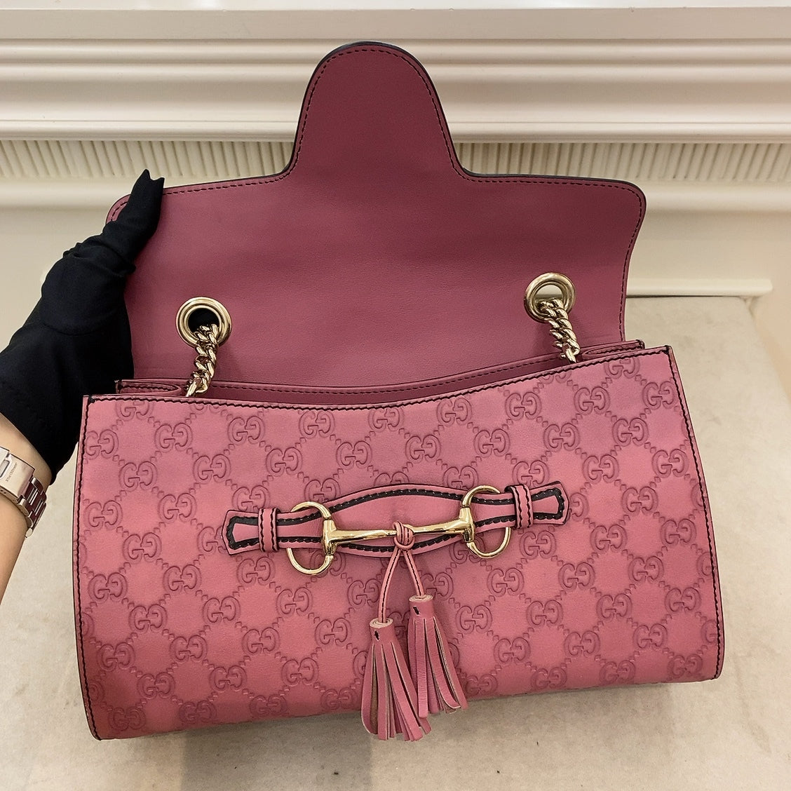 Gucci emily best sale guccissima shoulder bag