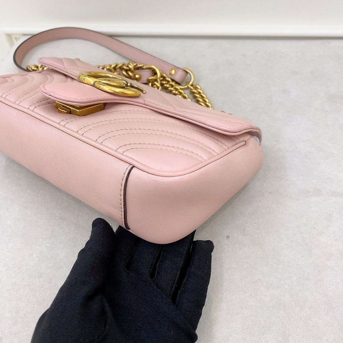 Gucci Marmont Mini in Dusty Pink