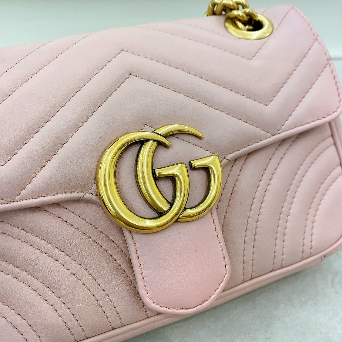 Gucci Marmont Mini in Dusty Pink