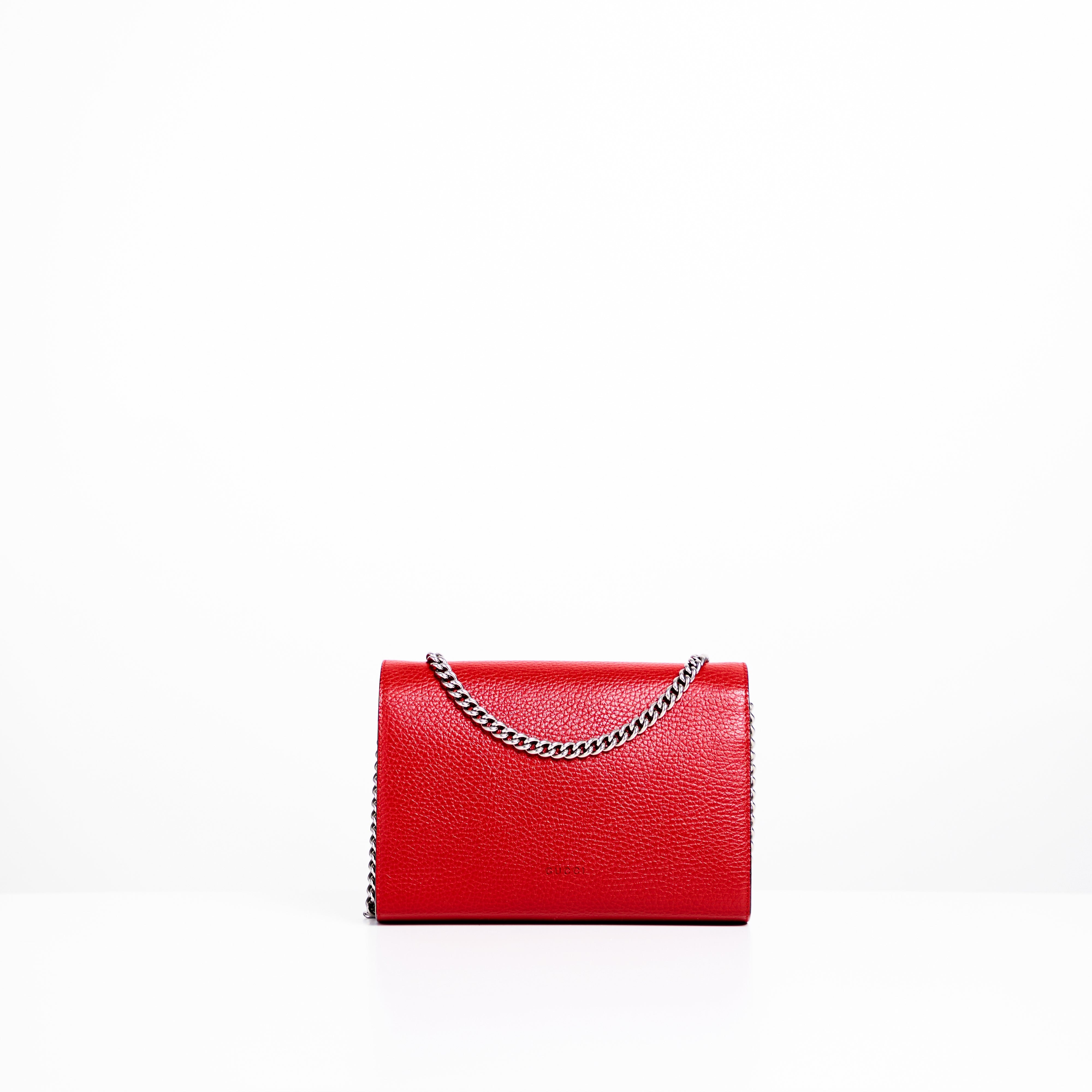 Gucci Dionysus Mini Wallet on Chain in Red