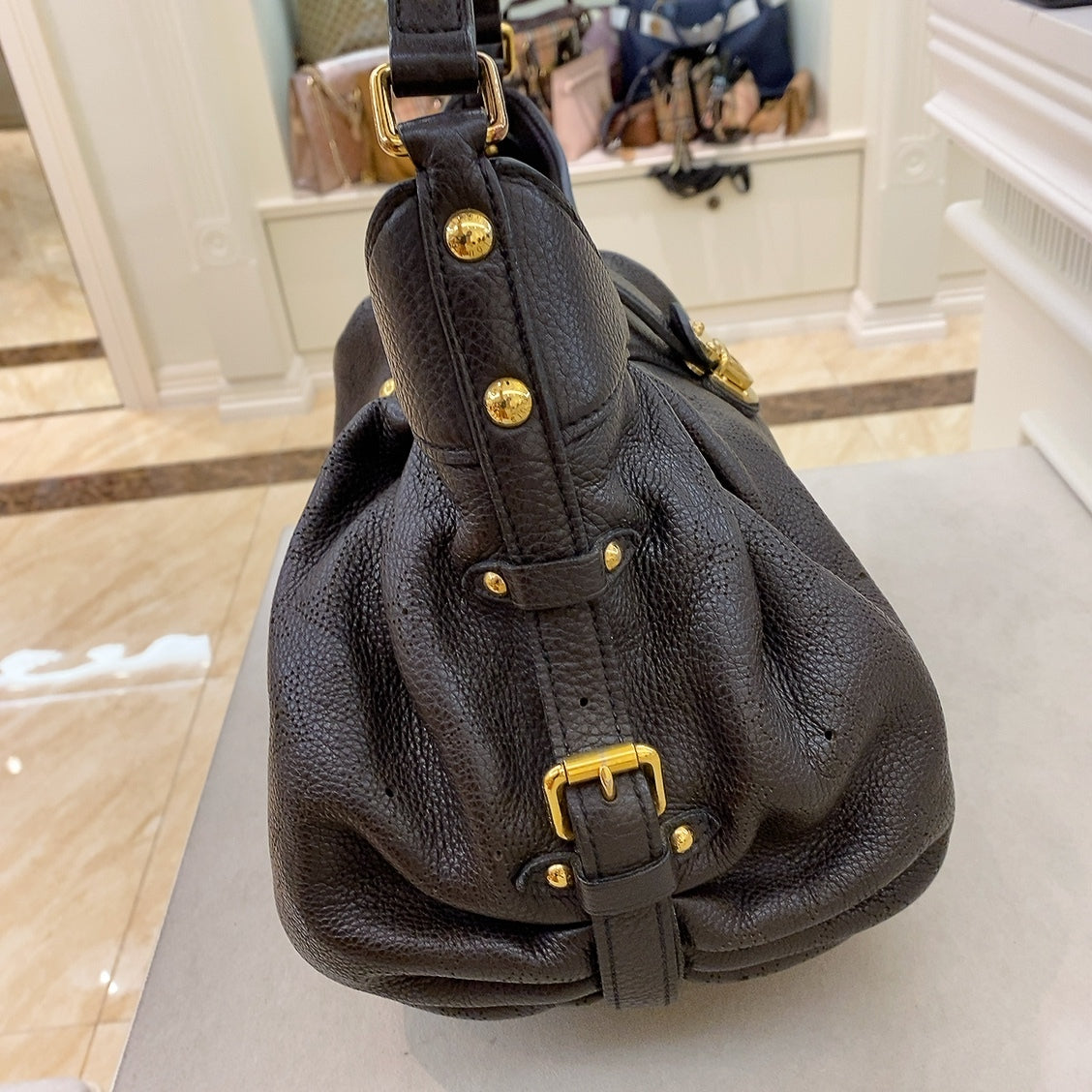 LV Mahina XS Shoulder Bag In Brown