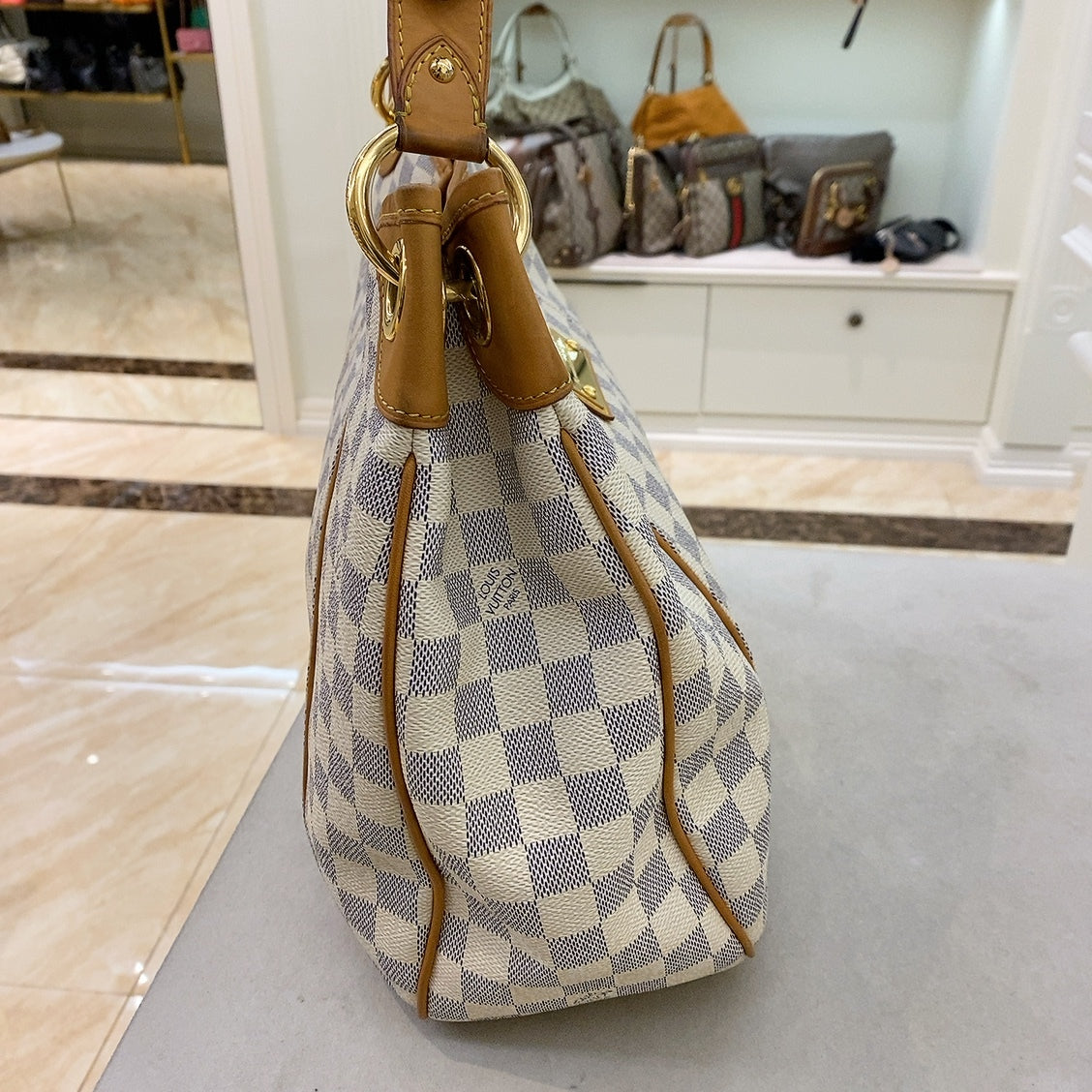 Louis Vuitton Original Tasche cheapest Galliera Damier Azur